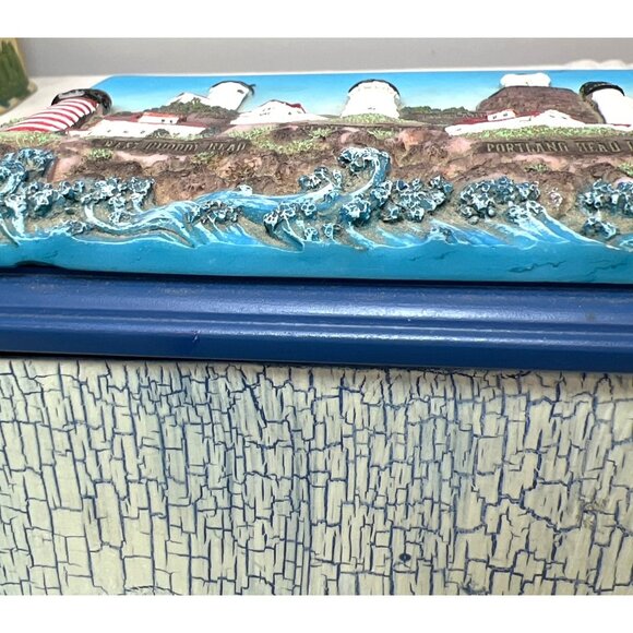 Continental Creations NORTH CAROLINA LIGHTHOUSES Mirrored Trinket Box 6" X 4" - Picture 6 of 6